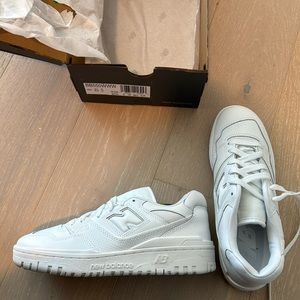 NIB New Balance 550s white on white